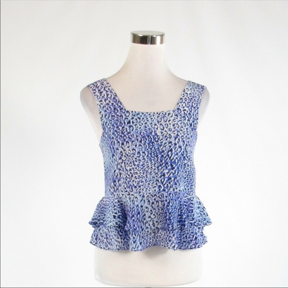 Blue Rebeca Taylor crop top blouse 0